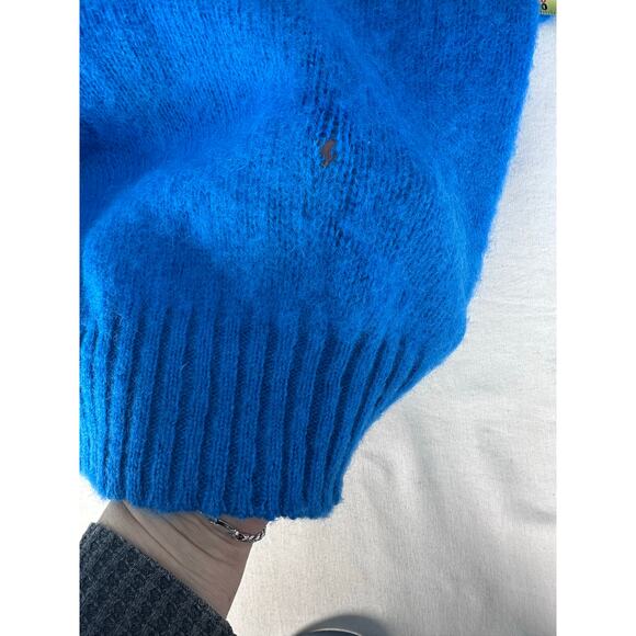 VTG Ralph Lauren Polo Women's sz L/XL Wool Blue Sweater Pullover 90s Comfort - Picture 5 of 12